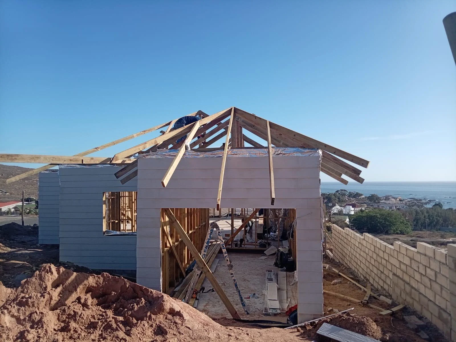 Roof framing construction stage
